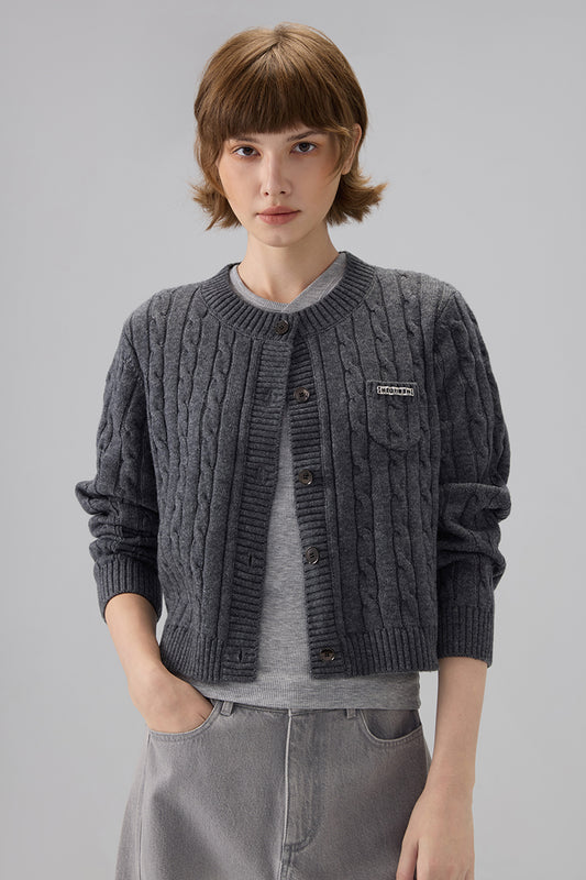 CABLE CARDIGAN