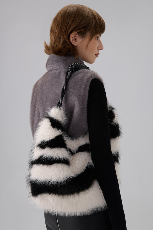 SMALL FAUX FUR TOTE