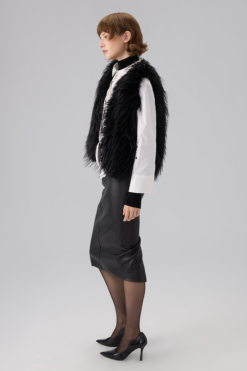 NEW MADISON FAUX FUR VEST
