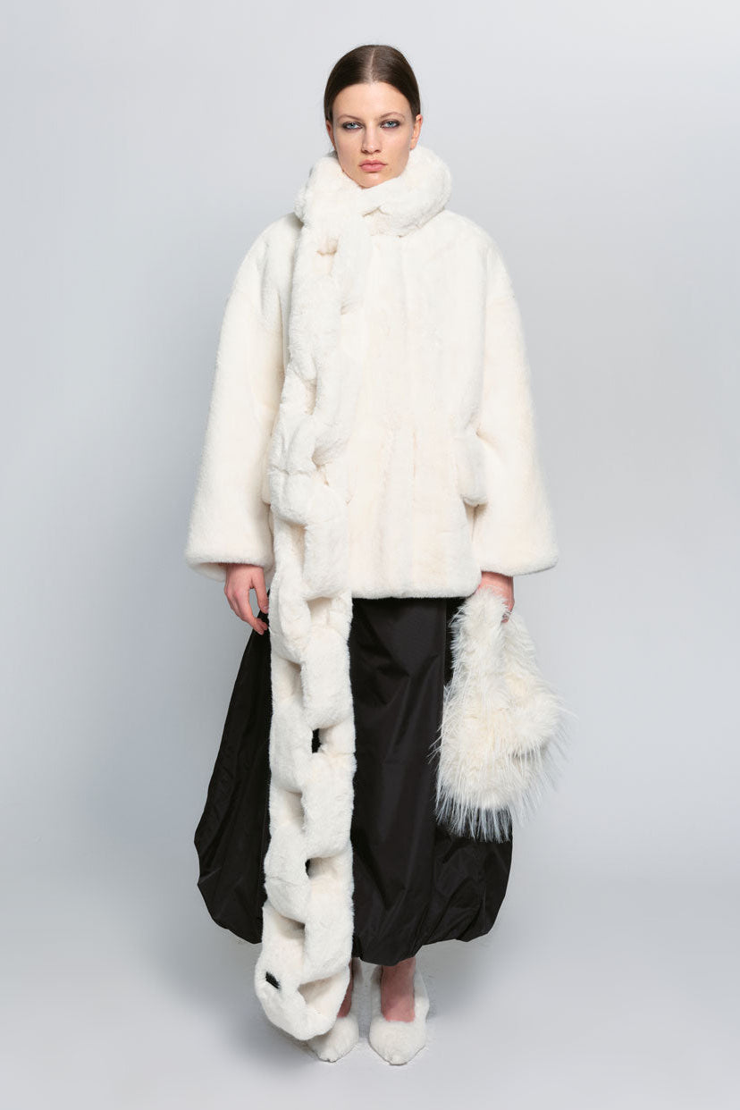 BOX FAUX FUR COAT