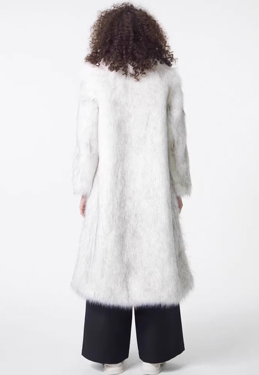 LONG FAUX FUR COAT